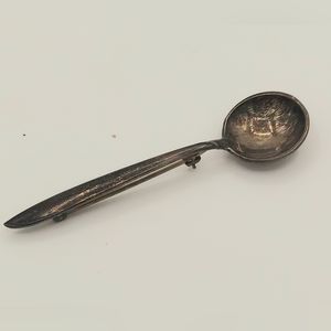 Vintage Sterling Silver Spoon Brooch